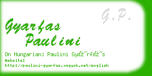 gyarfas paulini business card